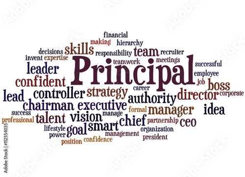 Principal Word Cloud Concept 7 Kaufen Sie Diese