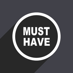 Poster - Flat design gray web must have vector icon