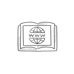 Canvas Print - International education technology sketch icon