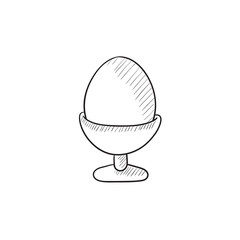 Canvas Print - Easter egg in stand sketch icon