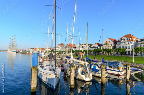 Luebeck.travemuende with sailing boats Fototapet
