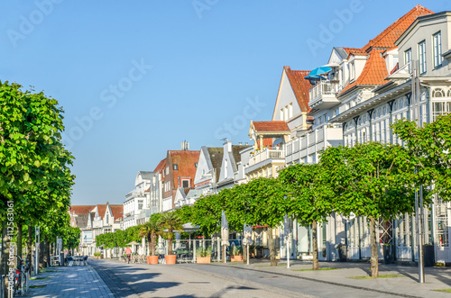 Luebeck-travemuende, front row in the early morning Fotobehang