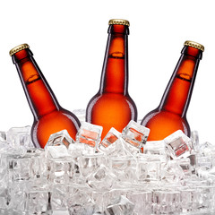 Sticker - Bottles of beer in ice