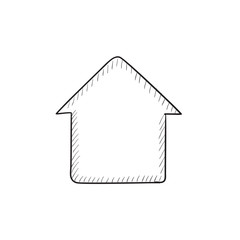 Sticker - House sketch icon.