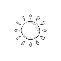 Poster - Sun sketch icon.