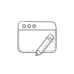Wall Mural - digital art sketch icon.