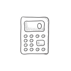 Wall Mural - Calculator sketch icon.