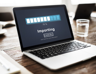 Wall Mural - importing files loading progress concept