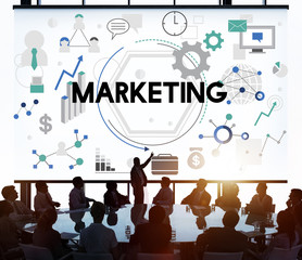 Wall Mural - Marketing Business Commercial Strategy Concept