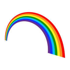 Wall Mural - rainbow icon. shape arch cartoon, isolated on white background. colorful light and bright design ele