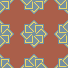 Wall Mural - abstract seamless pattern. geometric shape squares mosaic ornament. fashion graphic design backgroun