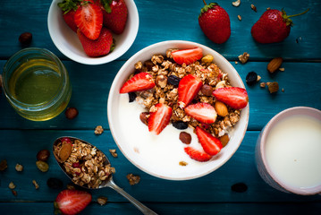 Wall Mural - Granola and ingredients.