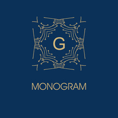 Wall Mural - set of elegant monogram design. vector illustration.