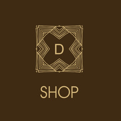 Wall Mural - set of elegant monogram design. vector illustration.