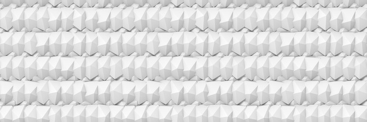 Wall Mural - seamless rows made of white polygonal shapes