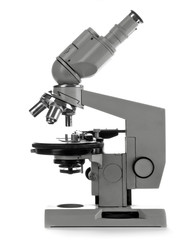 Wall Mural - microscope isolated on white