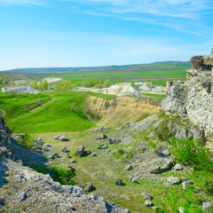 Abandoned quarry for limestone mining