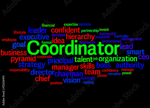 Coordinator Word Cloud Concept 2 Kaufen Sie Diese