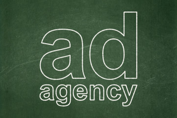 Marketing concept: Ad Agency on chalkboard background