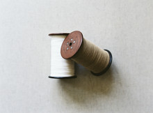 Two Vintage Spools With Thread