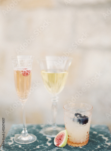 Wine Glasses At Wedding Reception Buy This Stock Photo And