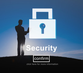 Wall Mural - security lock website online privacy concept