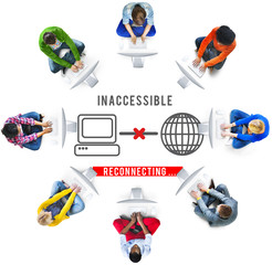Sticker - Inaccessible Denied Firewall Rejection Security Concept