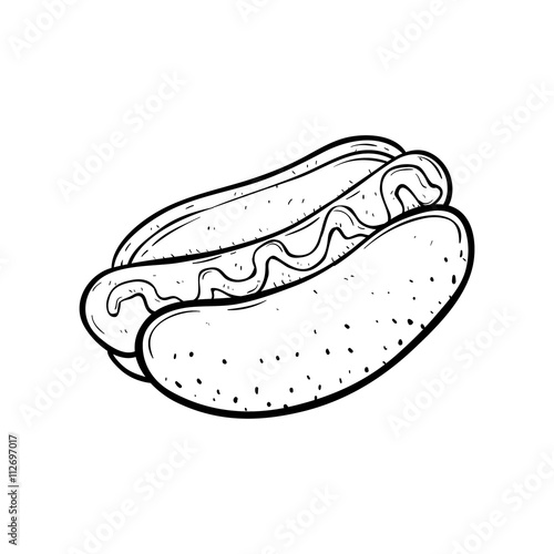 hot dog doodle