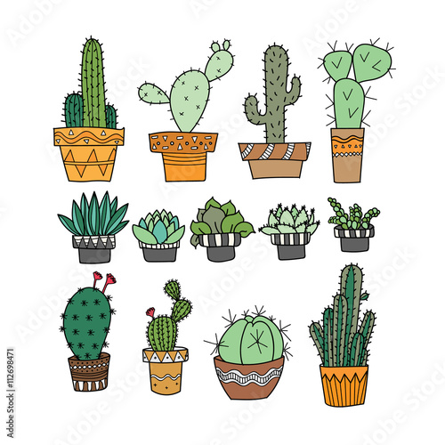 Hand doodles cactus doodle cactus outline Hand doodles cactus doodle cactus outline