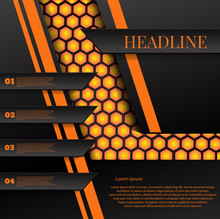 Abstract Orange Black Presentation Background For You Vector Eps