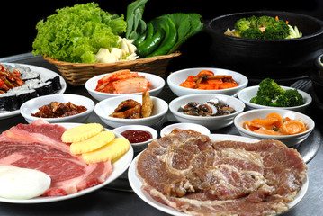 Wall Mural - Korean bbq set