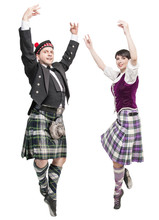 Two Pair Of Dancers Of Scottish Dance