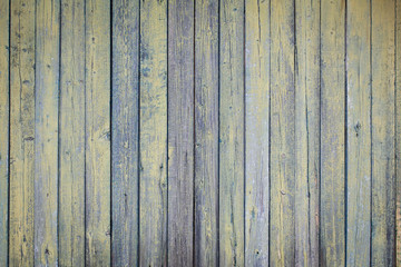 Wall Mural - Wooden plank texture, background. Green slatted Wood garden or house Fence