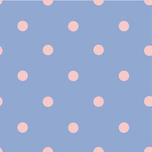 Purple Pastel Pink Polka Dot Background. Seamless Pattern