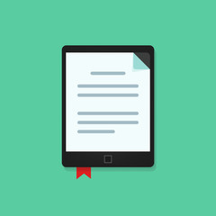 Wall Mural - E-book vecot icon isolted, ebook, electronic book reader vector illustration