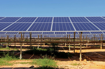 Canvas Print - Solar PV Power Plant front view