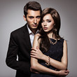 © Valua Vitaly - Studio portrait of young beautiful couple in love