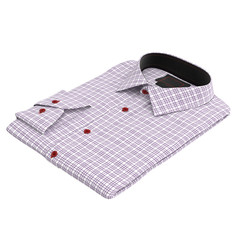 Classic folded checkered shirt pink. 3D graphic