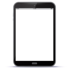 Wall Mural - black tablet computer vector illustration.
