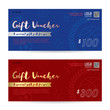 Gift voucher, gift certificate or gift card template in sport theme