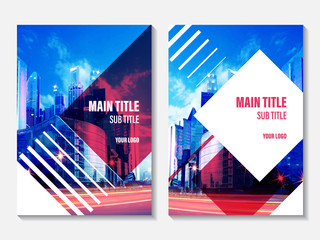 Wall Mural - vector design for annual report cover. business booklet brochure flyer.