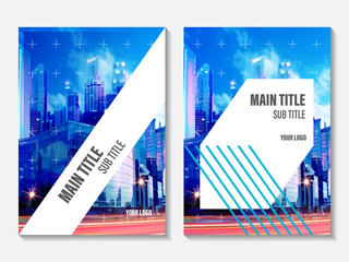 Wall Mural - vector design for annual report cover. business booklet brochure flyer.