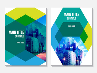 Wall Mural - vector design for annual report cover. business booklet brochure flyer.
