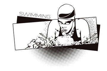 Wall Mural - Summer kinds of sports. Swimming