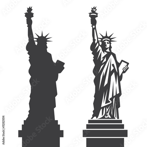 Fotografía New York Statue of Liberty Vector silhouette
