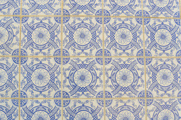 Naklejka na meble Closeup photo of beautiful old tiles, traditional decoration of Portugal