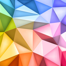 Low Polygon Shapes Background, Triangles Mosaic, Creative Background, Templates Design, Multicolor Wallpaper, Vector Design