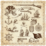 Treasure map vector illustrations