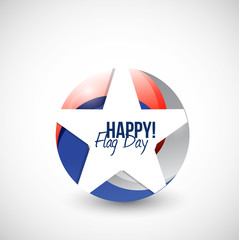 Canvas Print - happy flag day us star illustration design