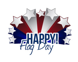 Canvas Print - happy flag day us stars illustration design